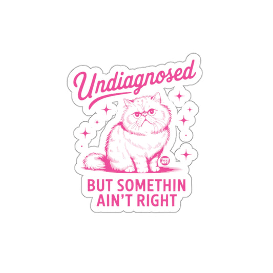 Undiagnosed But Somethin Ain't Right Cat Sticker