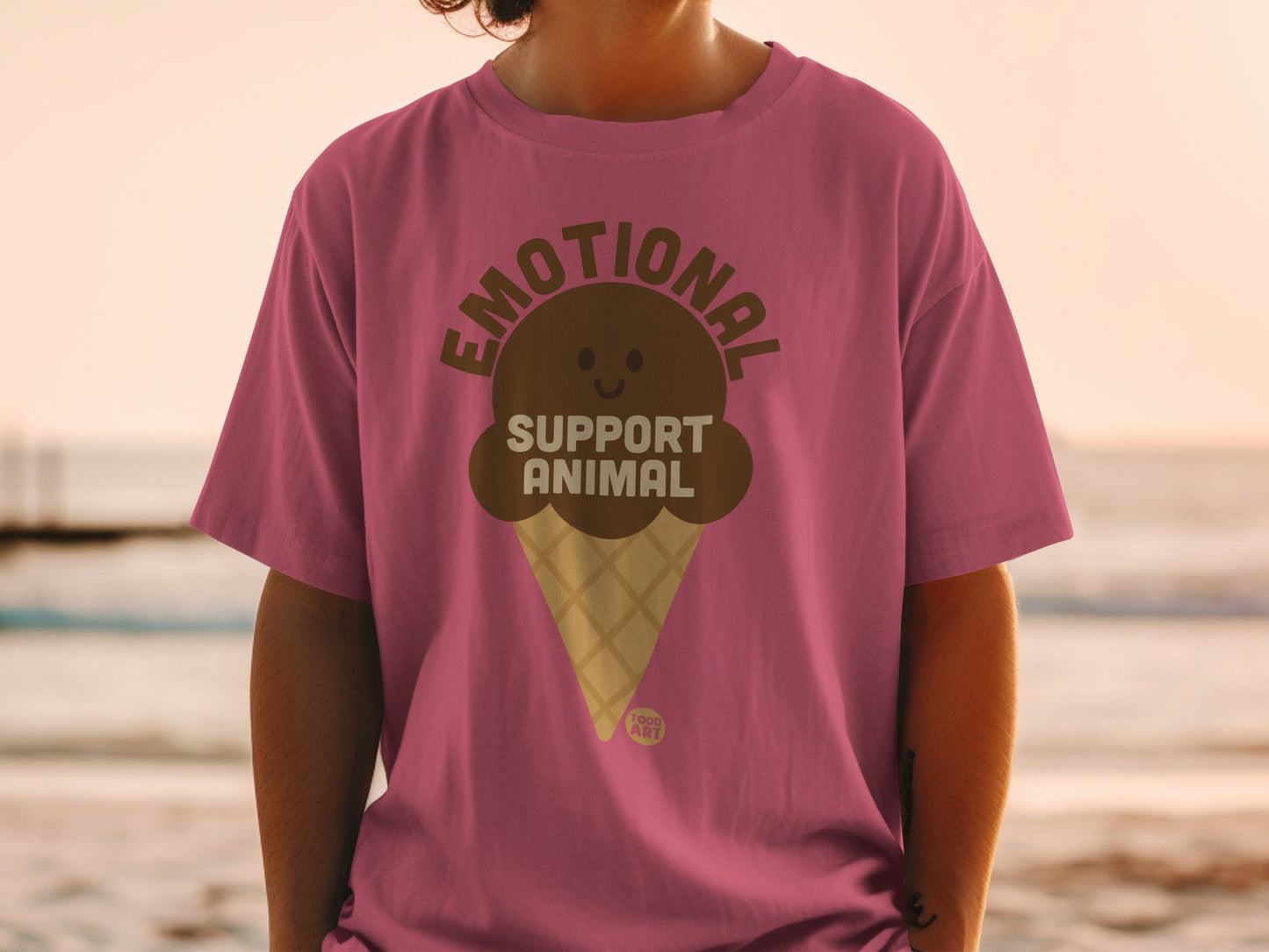 Emotional Support Animal Ice Cream T-Shirt