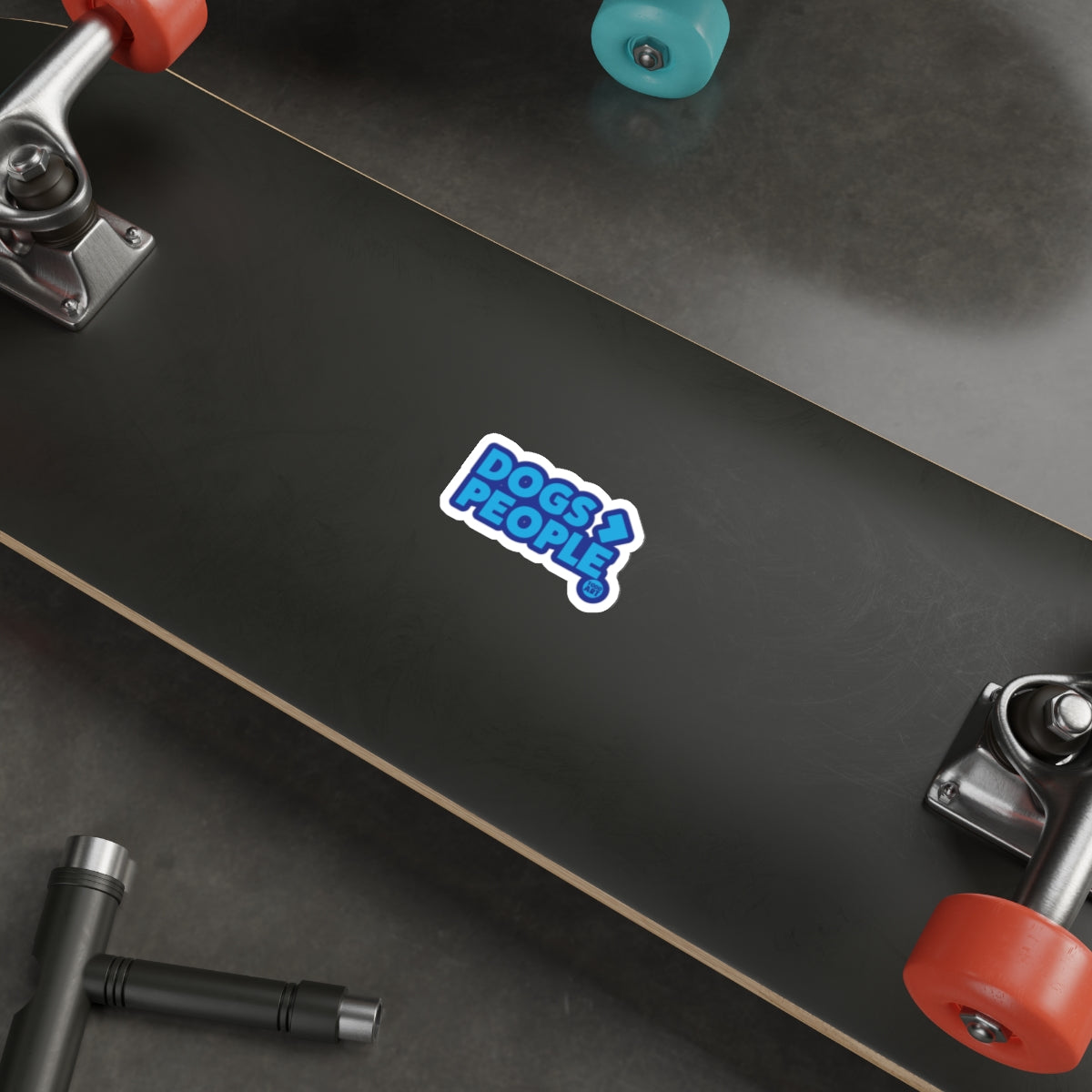 Dogs Over People Sticker for Skateboard Decks