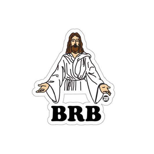 BRB Jesus Cartoon Illustration Art Sticker
