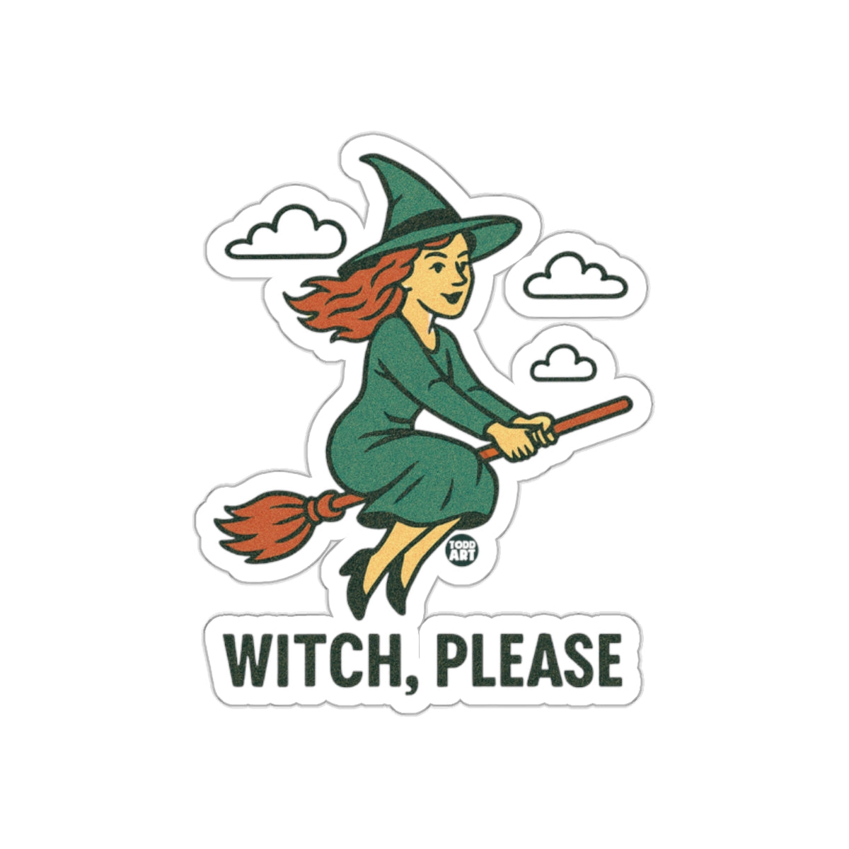 Witch Please Cartoon Witch Sticker Decal