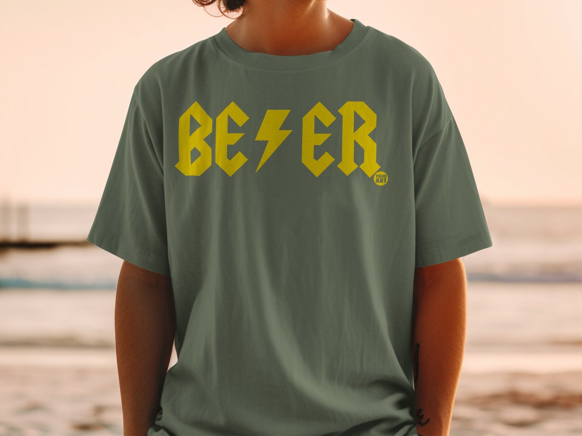 BEER Todd Art Graphic Tee for Adults