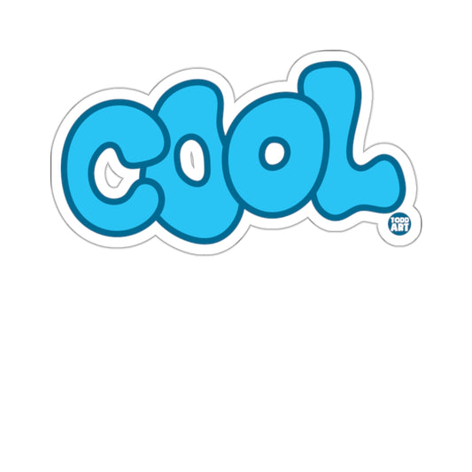 Blue bubble cool word Todd Art lettering product type