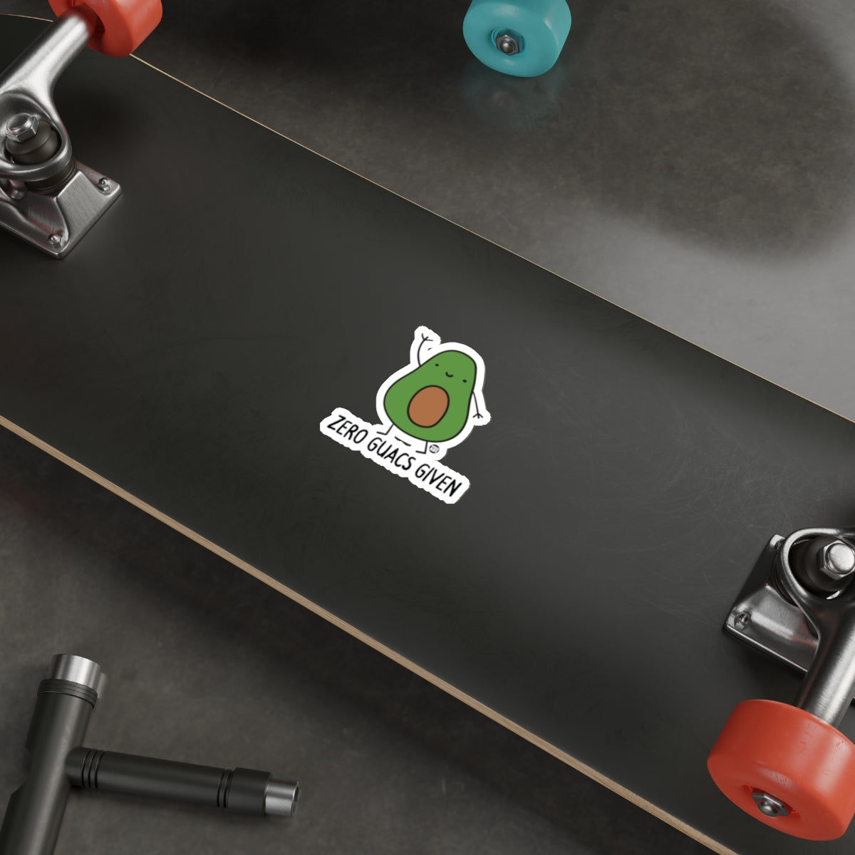 Zero Guacs Given Funny Avocado Sticker for Laptops