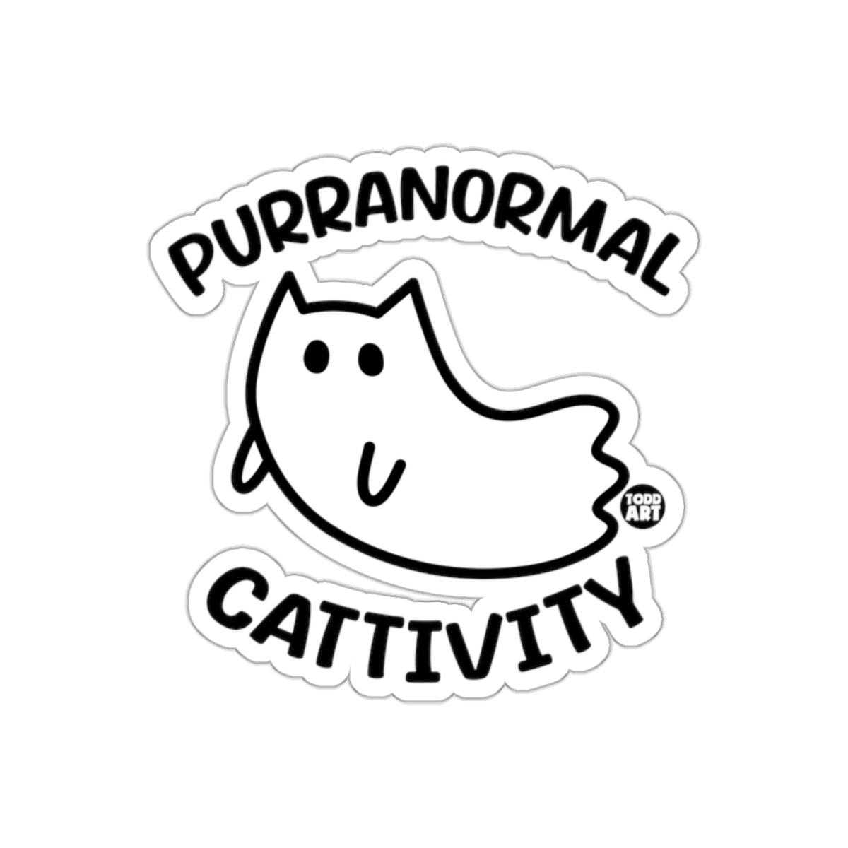 Purranormal Cattivity Ghost Cat Design Sticker Decal