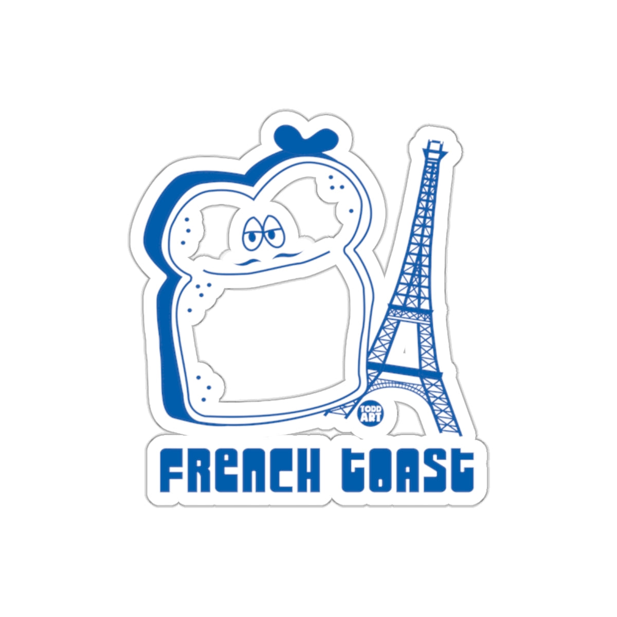 French Toast Funny Food Art Eiffel Tower Sticker