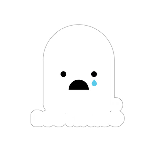 Crying Ghost Character Sticker Tear Drop Decor