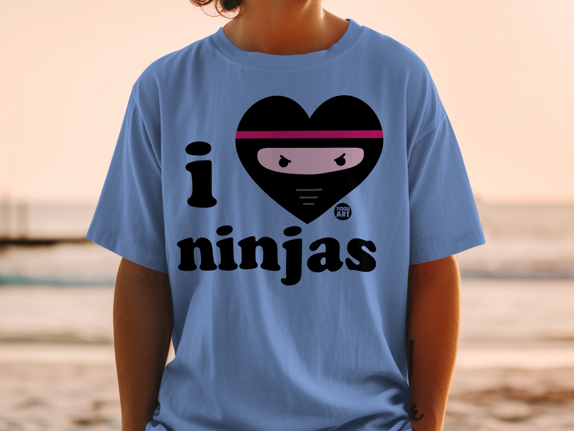 I Love Ninjas Graphic Tee for Ninja Lovers
