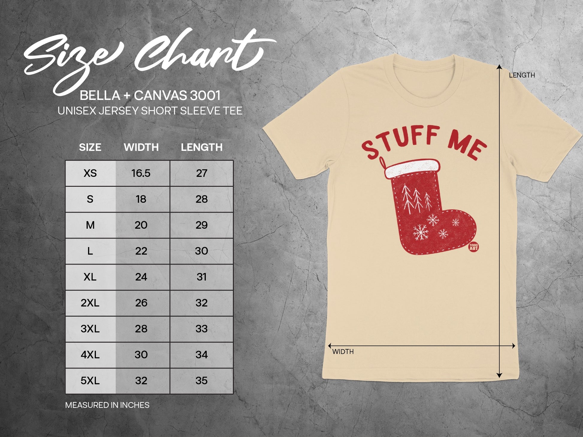 Stuff Me Stocking Red Graphic Short Sleeve Tee