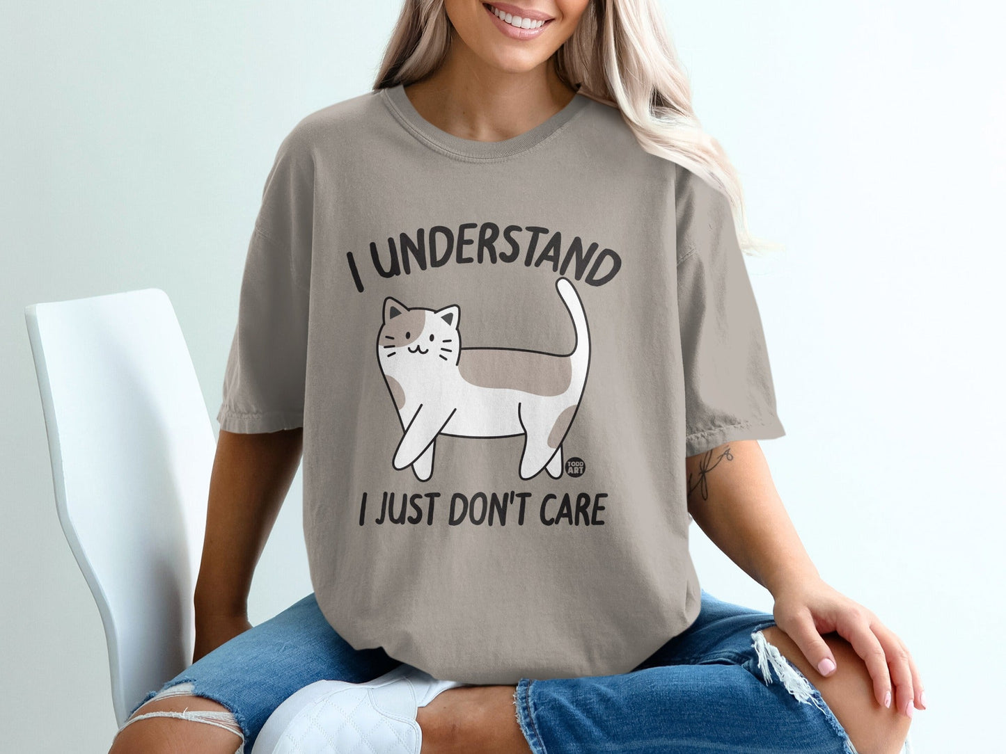 I Understand I Just Don't Care Cat Graphic Shirt