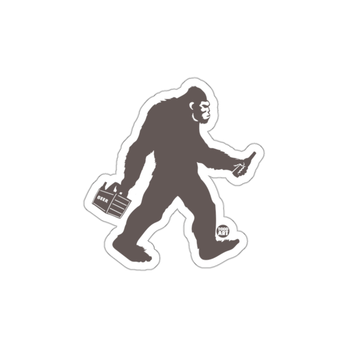 Retro Ape Carrying Crate Design Laptop Sticker