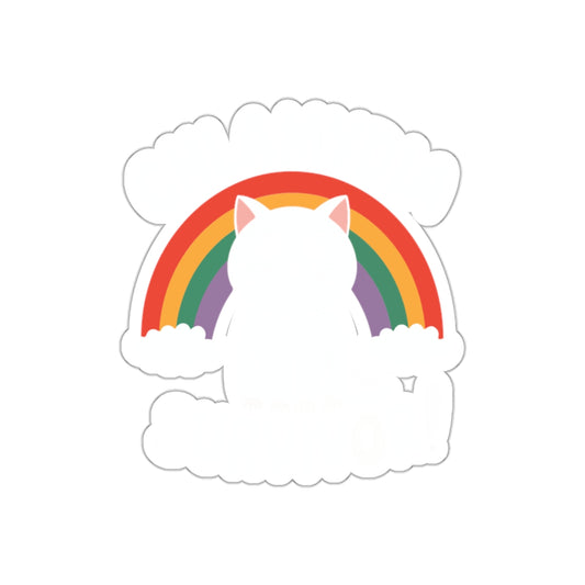 Chlamydia Survivor Cute Cat Rainbow Illustrated Stickers
