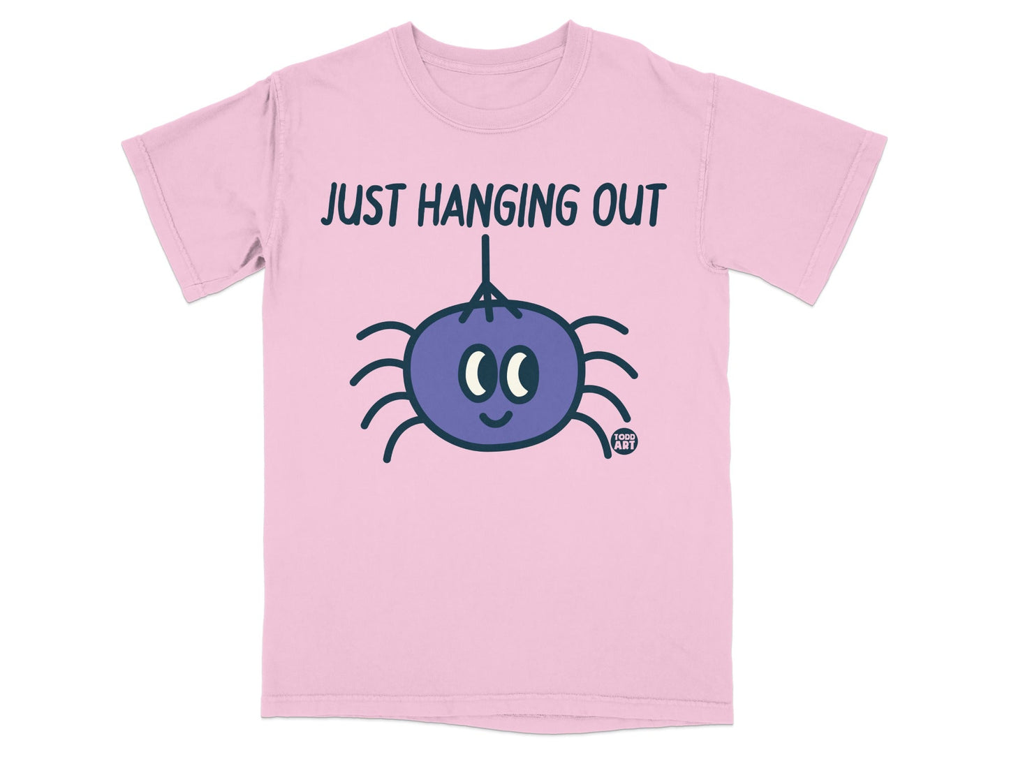 Just Hanging Out Cute Spider Graphic Shirt