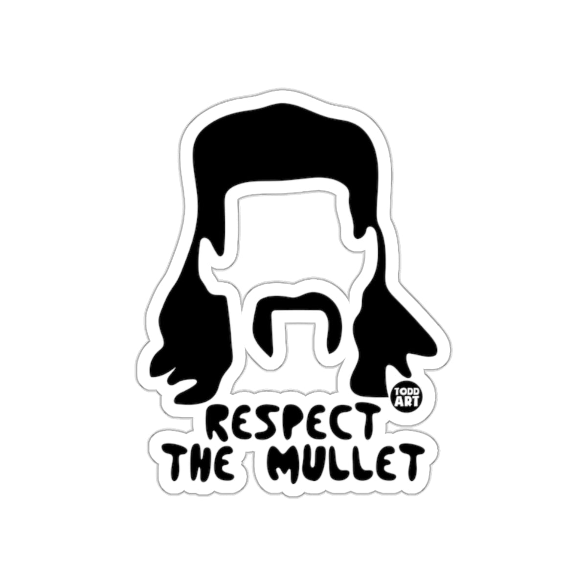 Respect The Mullet Graphic Sticker