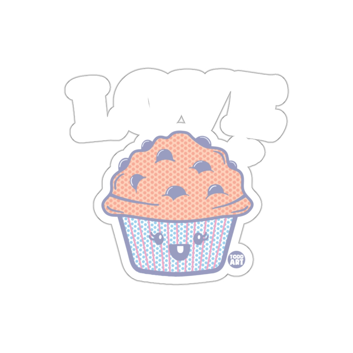Love Baked Goods Muffin Sticker Fun Decor