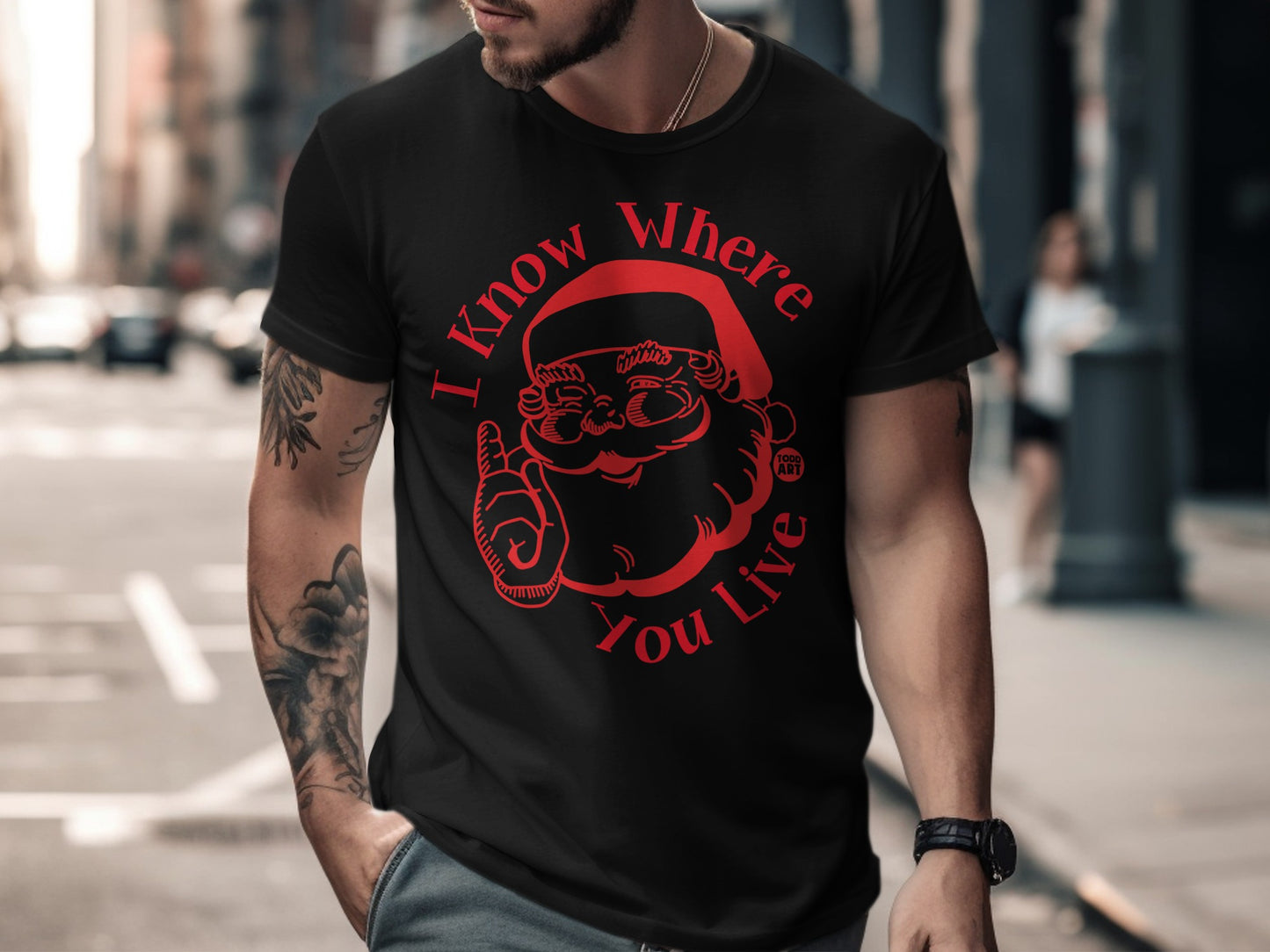 Santa Claus I Know Where You Live Shirt