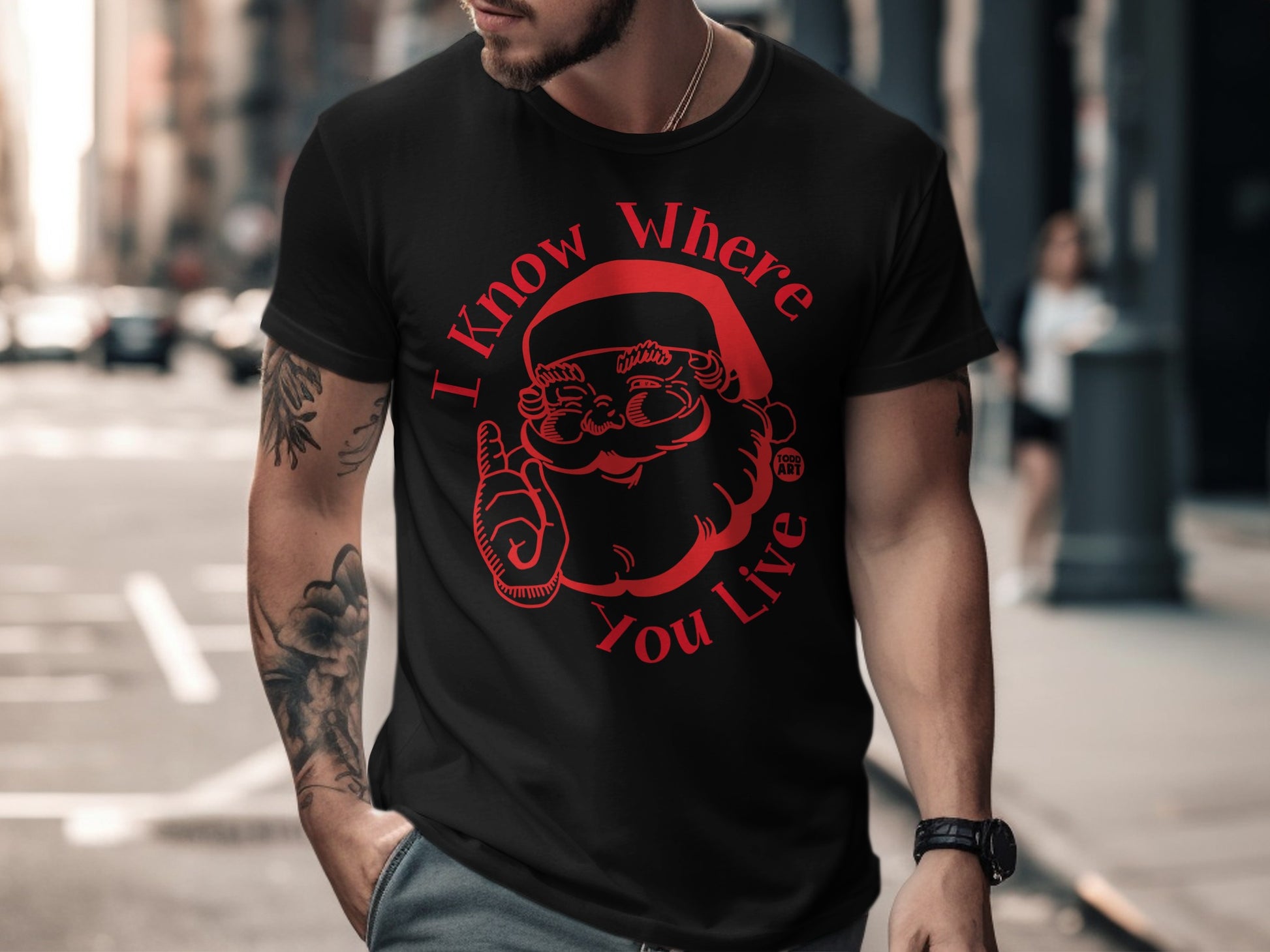 Santa Claus I Know Where You Live Shirt