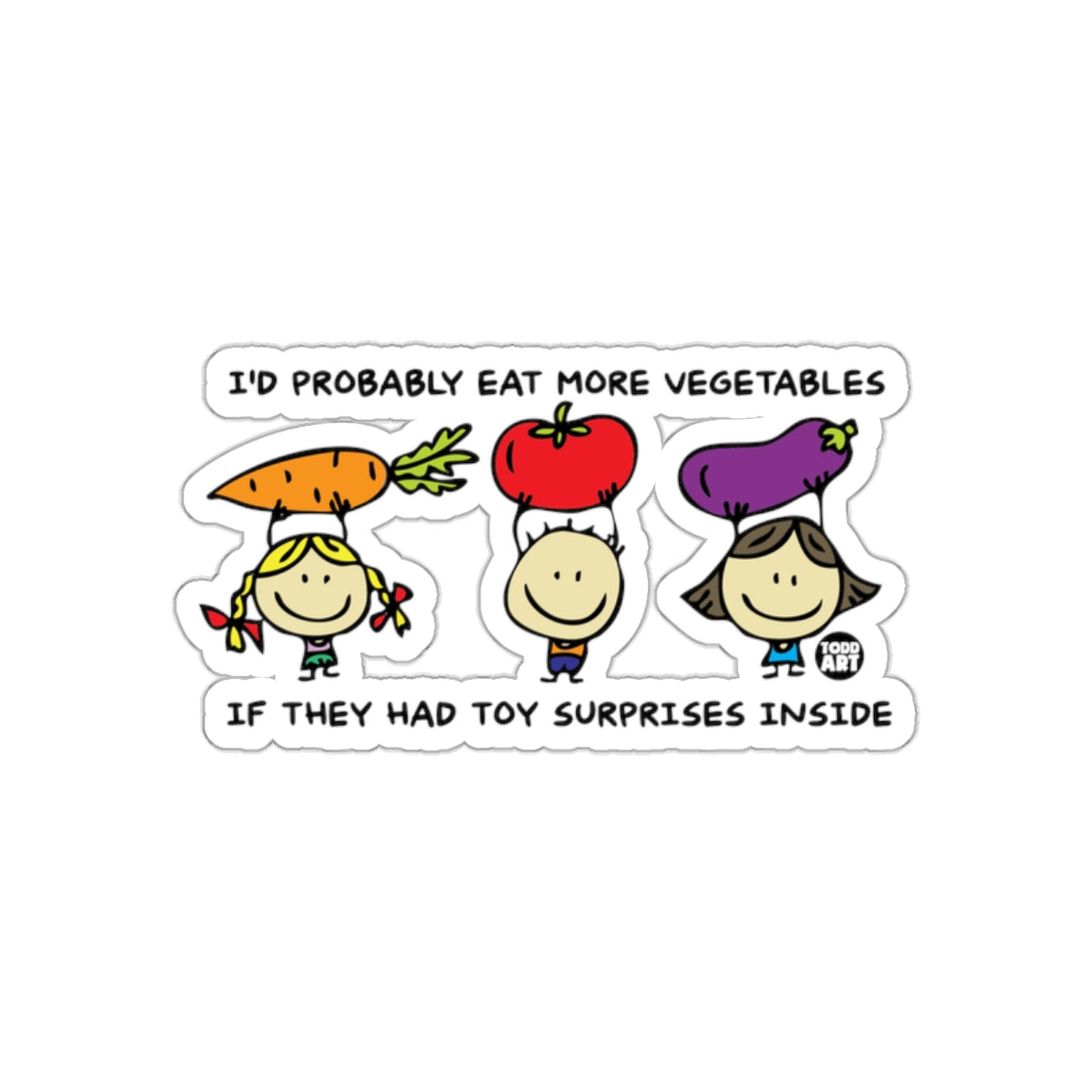 Eat More Vegetables with Toy Surprises Sticker