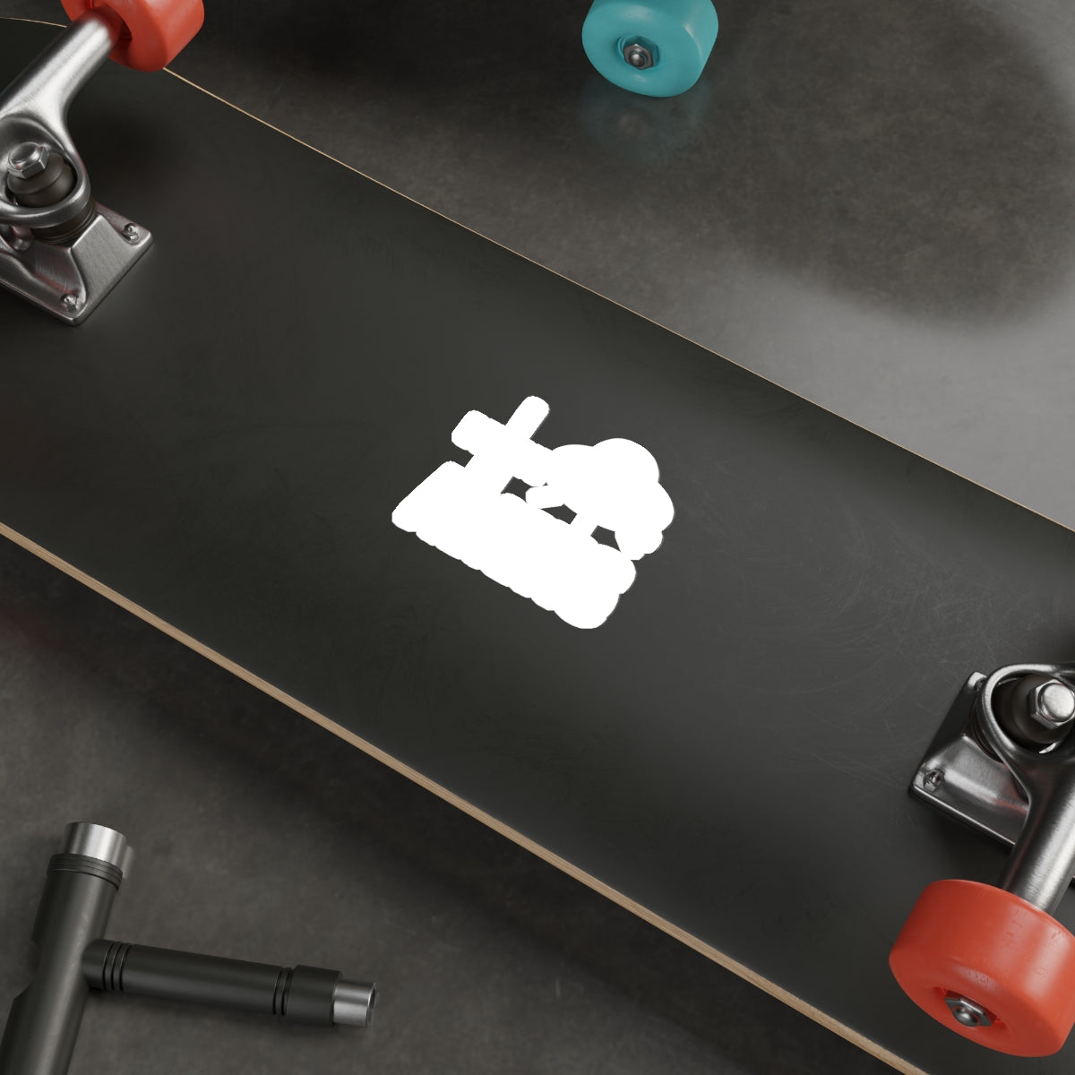 Skull and Crossbones Graphic Skateboard Deck