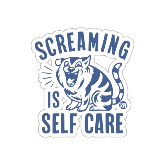 Screaming Is Self Care Todd Art Sticker