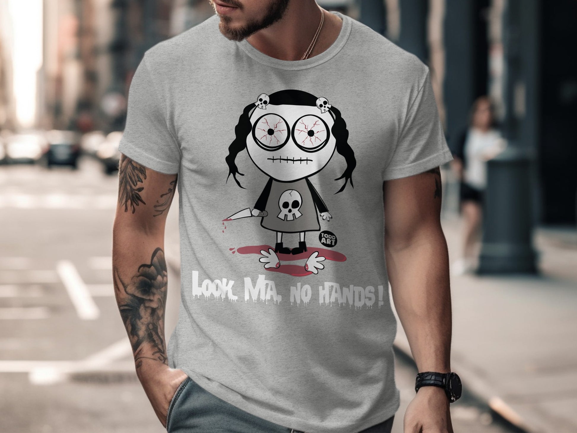 Look Ma No Hands Graphic Tee For Casual Wear