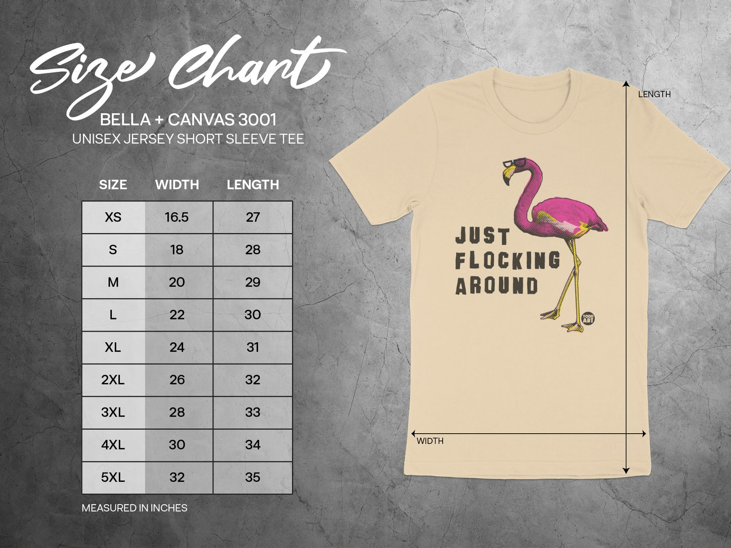 Just Flocking Around Bella + Canvas 3001 Unisex Tee