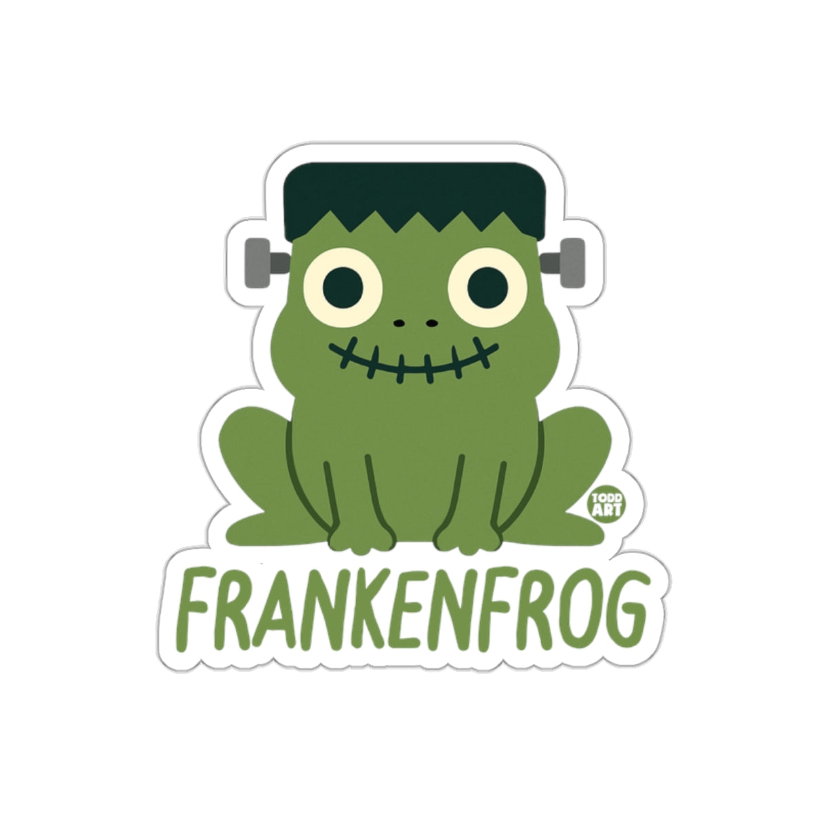 Frankenfrog Cute Cartoon Sticker for All Ages