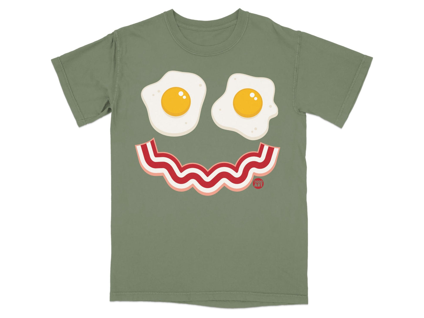 Funky Smiling Face with Eggs and Bacon T-shirt