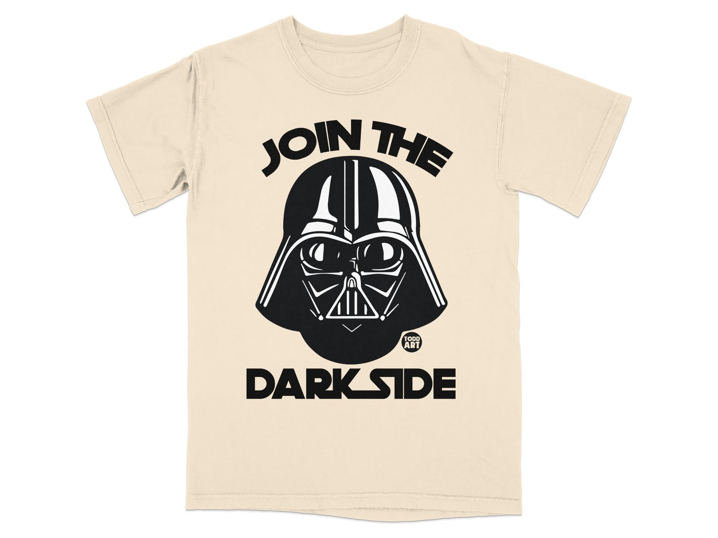 T-shirt with Darth Vader's helmet and "JOIN THE DARK SIDE" text.