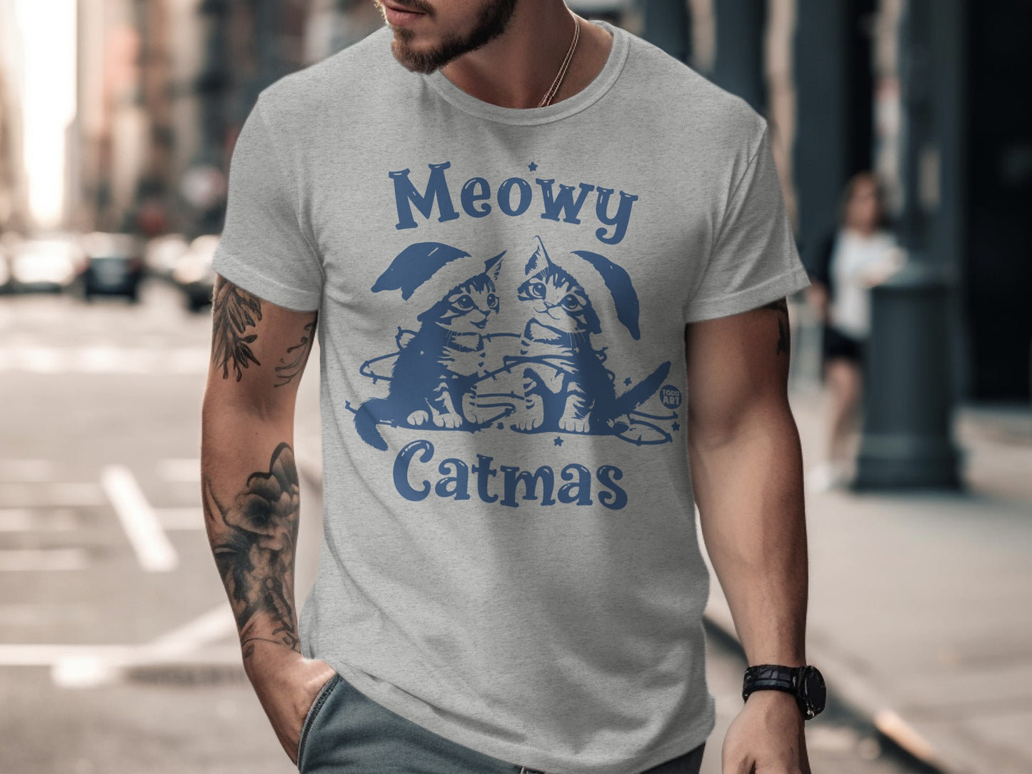Meowy Catmas Cute Cat Lovers Gift T-Shirt Product