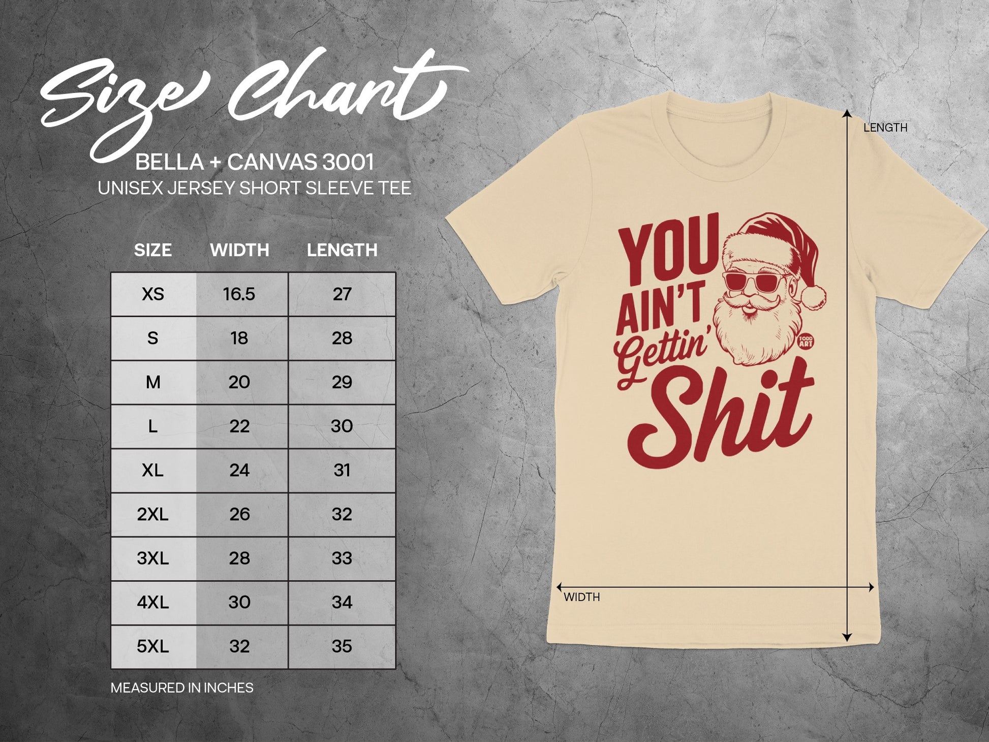 You Ain't Gettin' Shit Santa Short Sleeve Tee