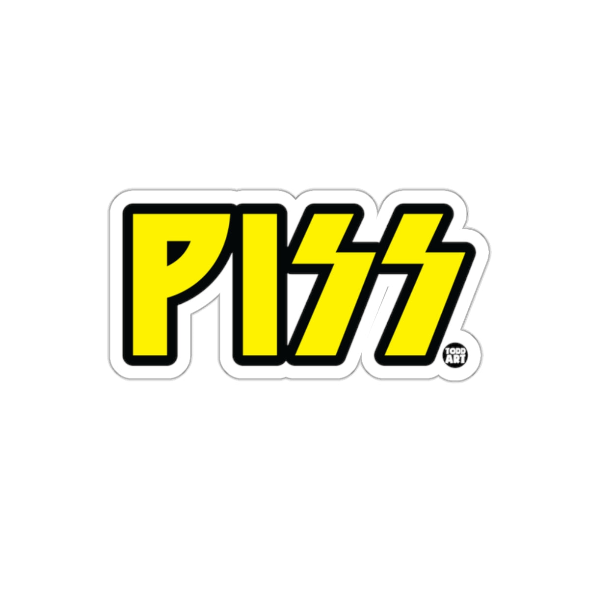 Piss Yellow Logo for Todd Art Inspired Style Stickers
