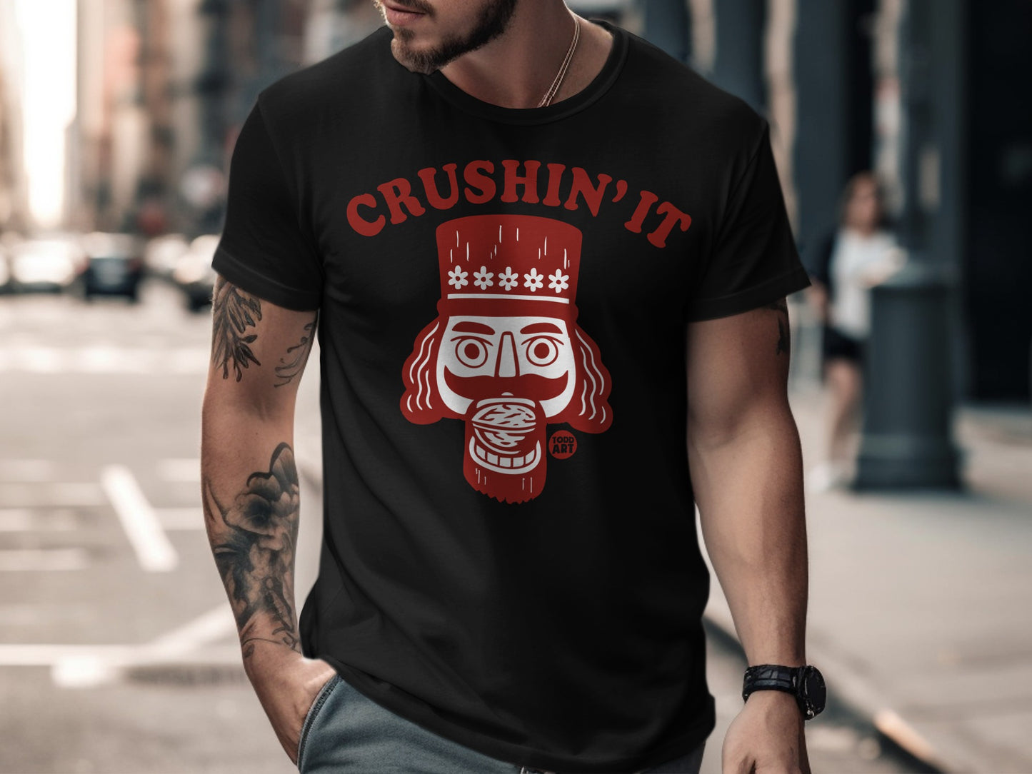 Crushin' It Nutcracker Design Men's T-Shirt Product