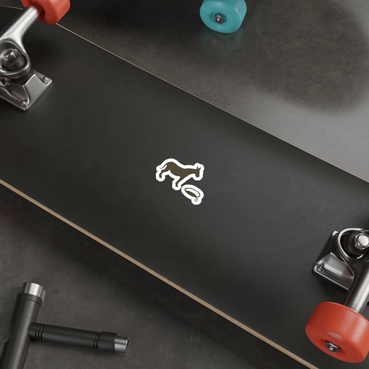 Black Skateboard Deck with Unique Animal Graphic Skateboard