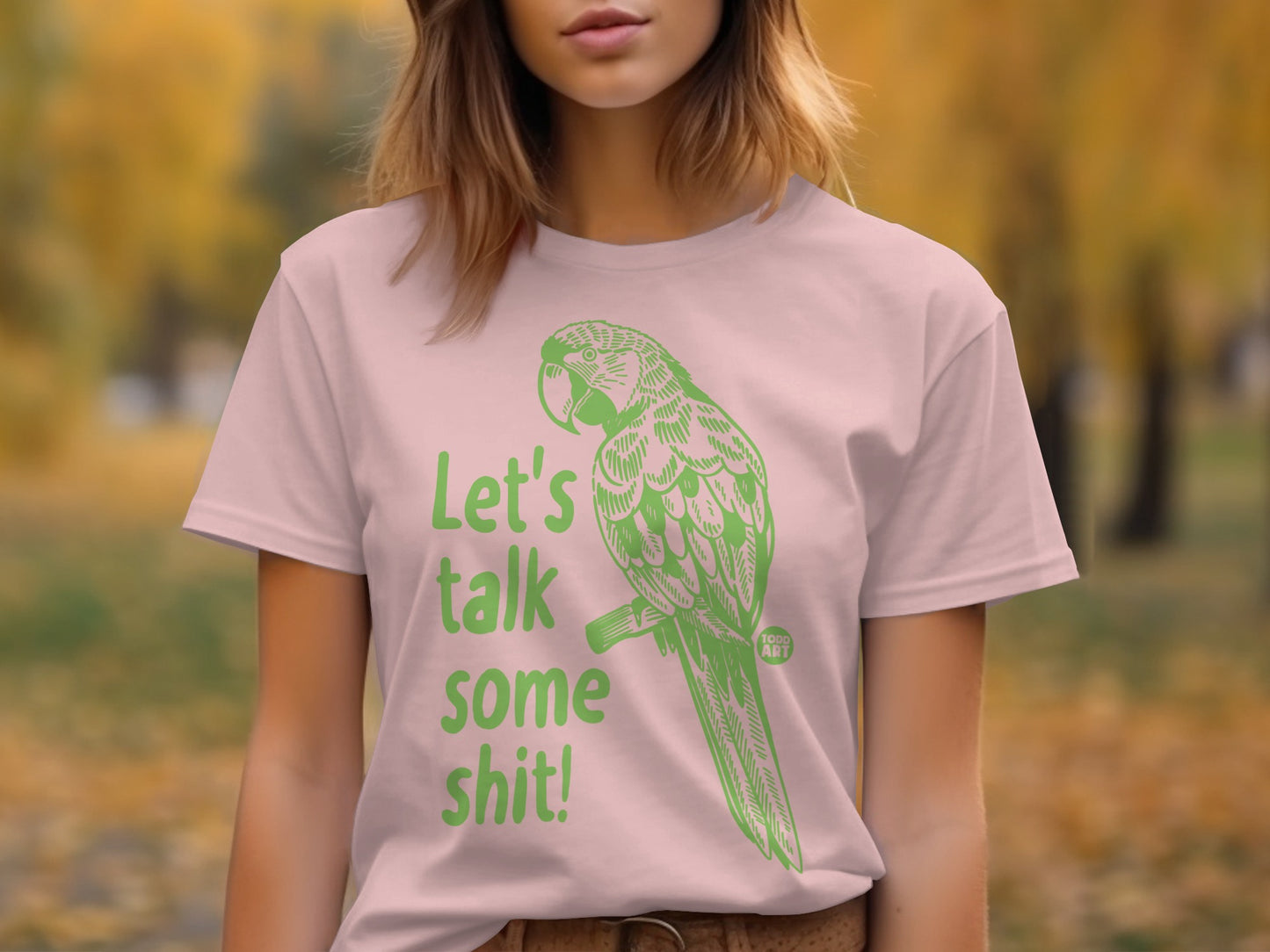 Let's Talk Some Shit Fun Parrot Graphic Tee