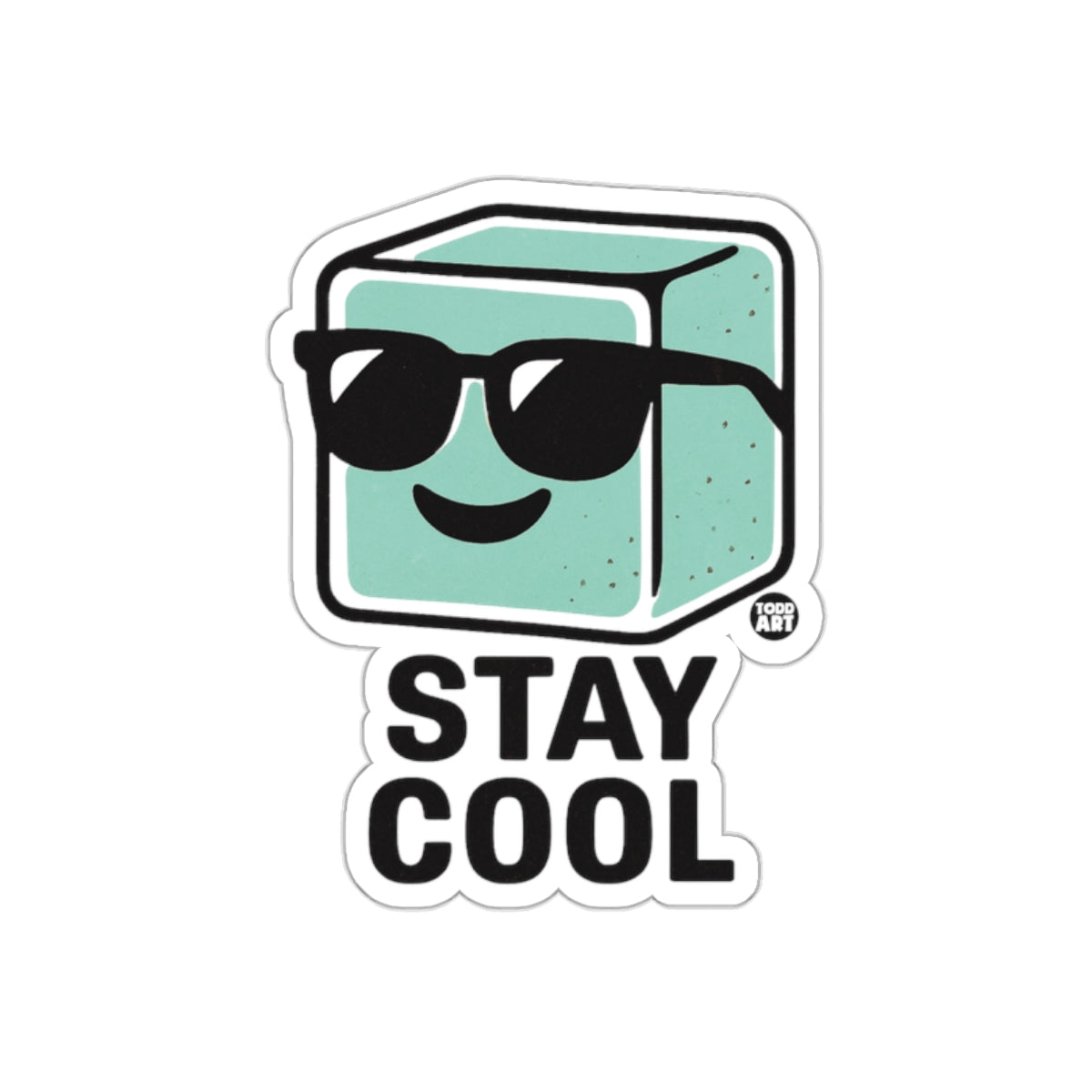 Stay Cool Ice Cube Sunglasses Sticker