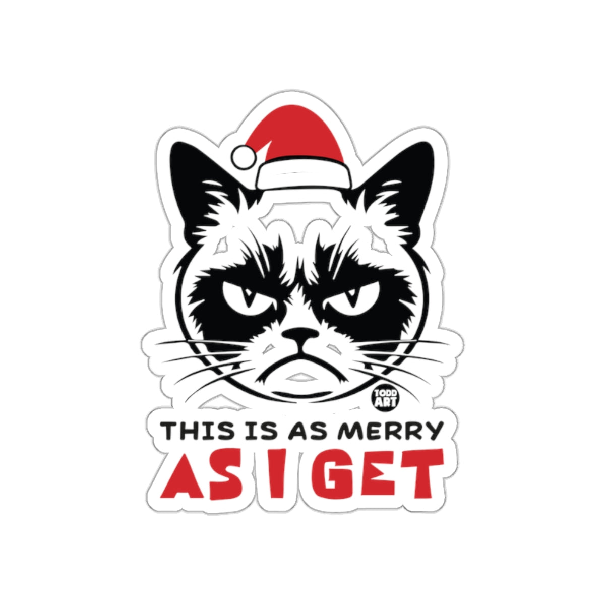 This is as Merry as I Get Grumpy Cat Sticker