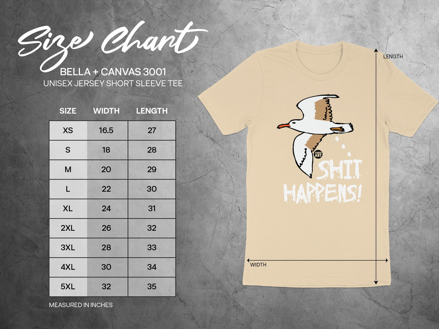 SHIT HAPPENS Funny Graphic Unisex Short Sleeve Tee product
