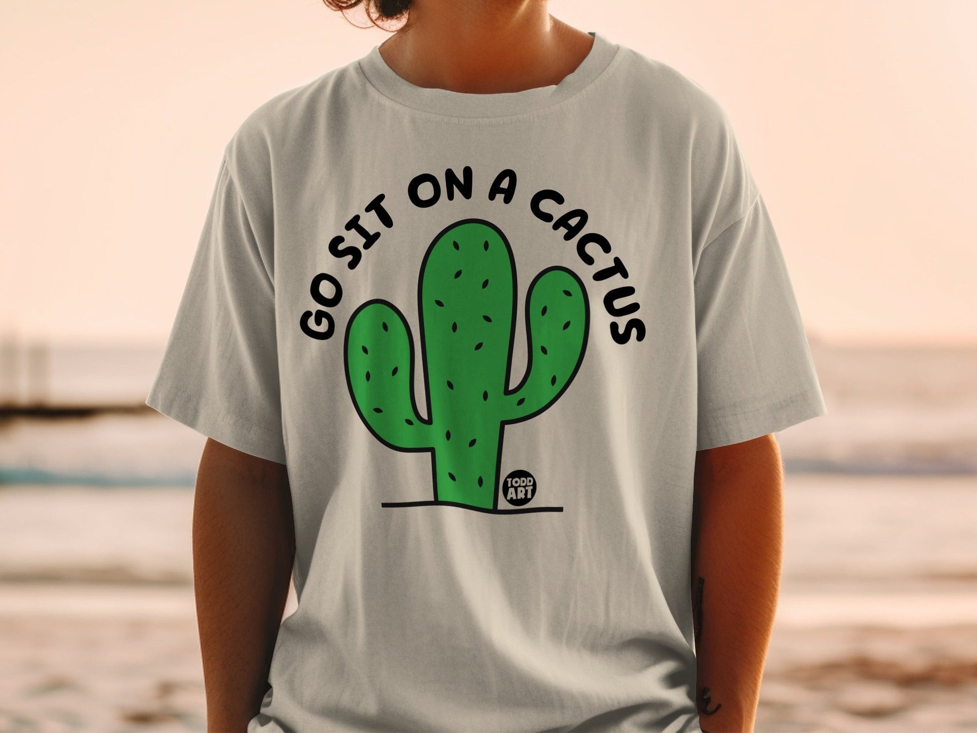 Go Sit On A Cactus Graphic Tee T-Shirt