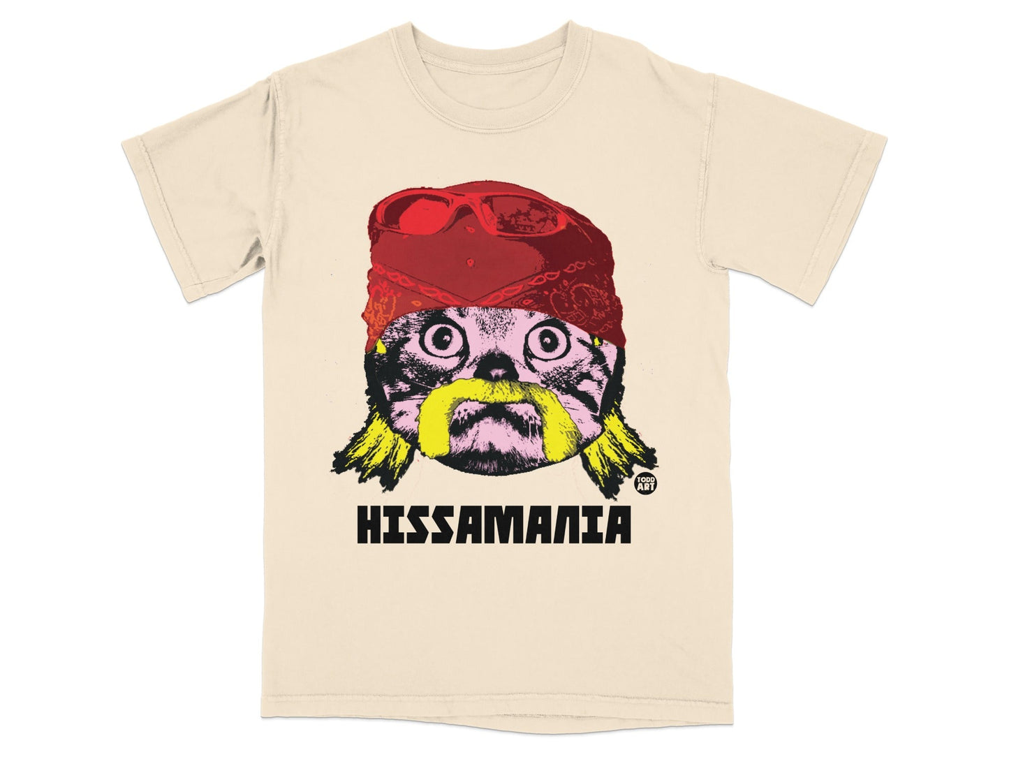 Funny Hissamania Cat Parody Graphic Design T-Shirt