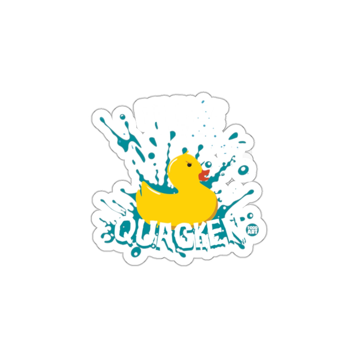 Quackin Duck Splash Design Funny Sticker Decal