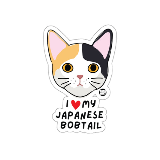 I Love My Japanese Bobtail Cute Graphic Sticker