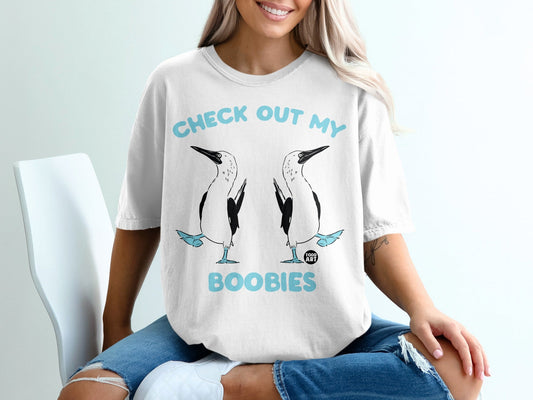 Check Out My Boobies Funny Graphic T-shirt