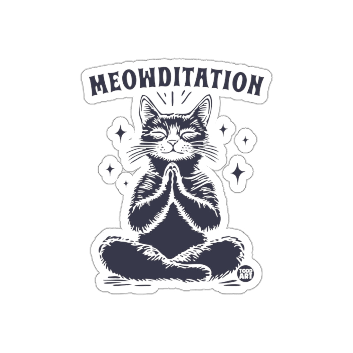 Meowditation Yoga Cat Mindfulness Design 