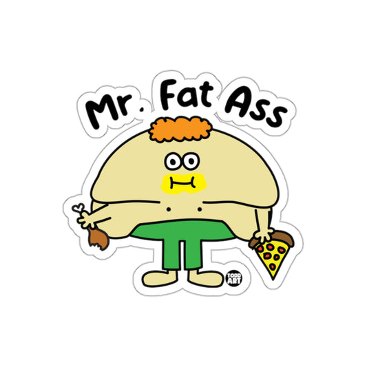 Funny Mr. Fat Ass Cartoon Character Sticker Product