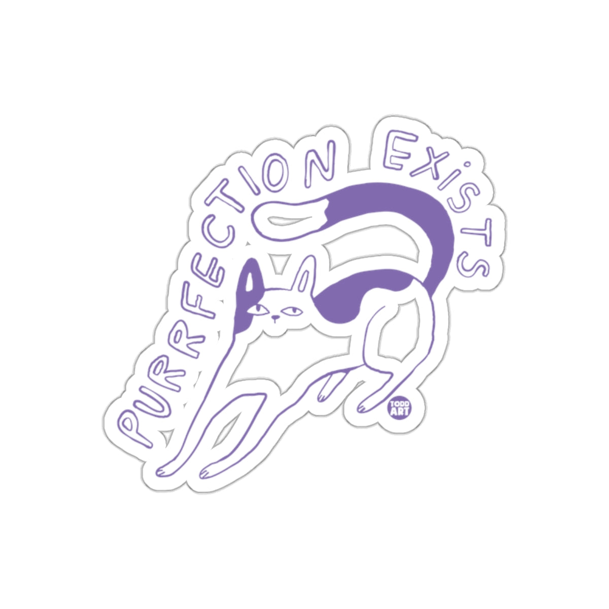 Purrfection Exists Cat Design Sticker for Cat Lovers