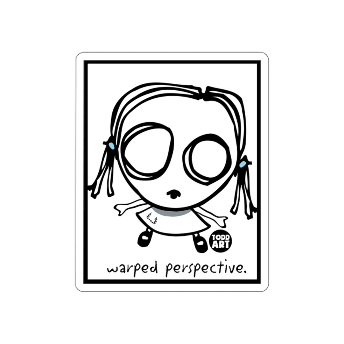 Warped Perspective Todd Art Unique Cartoon Sticker