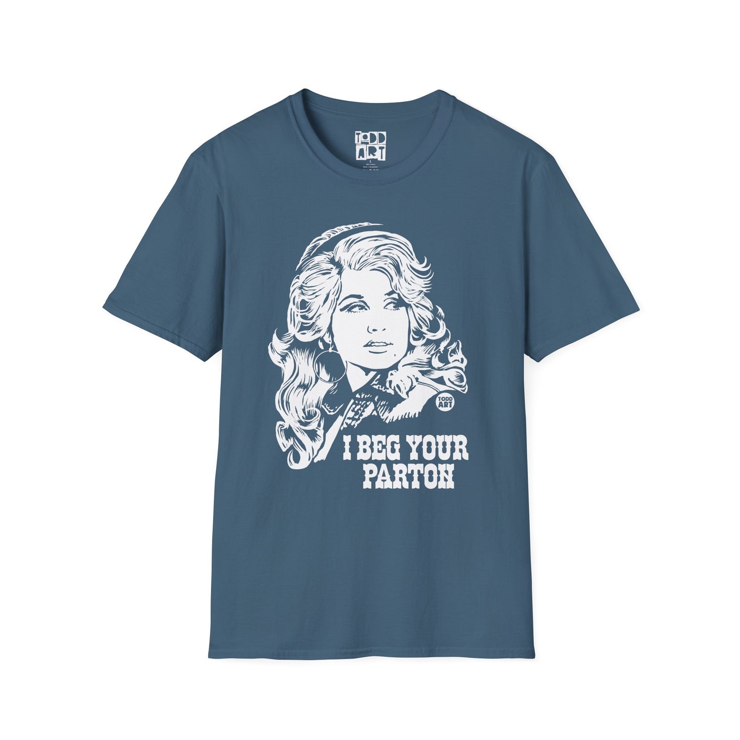 Dolly Parton Portrait T-Shirt — “I Beg Your Parton” Retro Country Graphic Tee