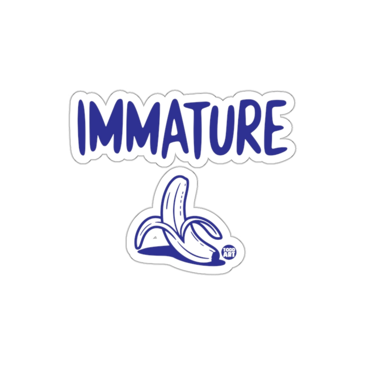 Immature banana illustration cheeky graphic design sticker