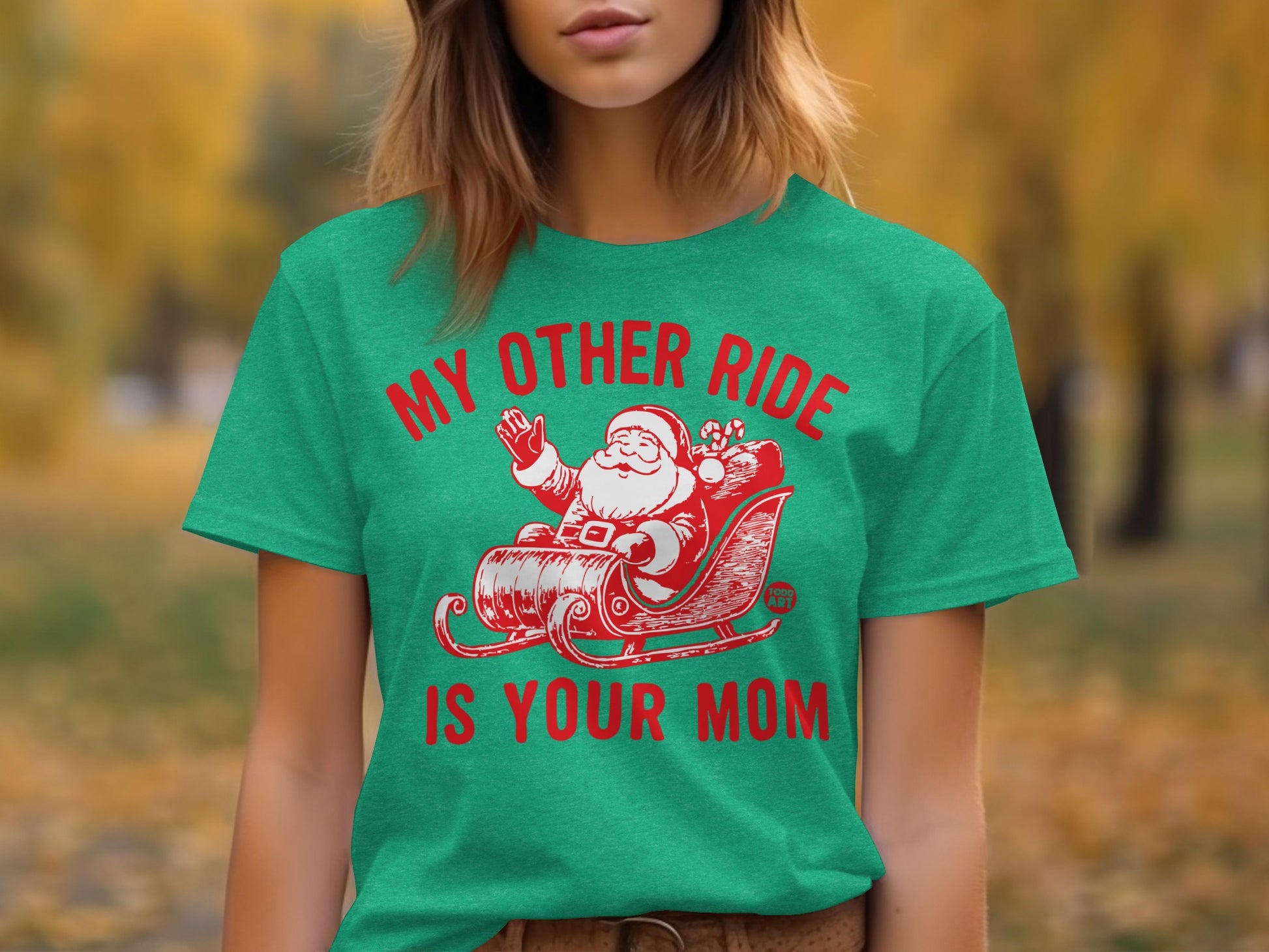 My Other Ride Is Your Mom Santa Shirt